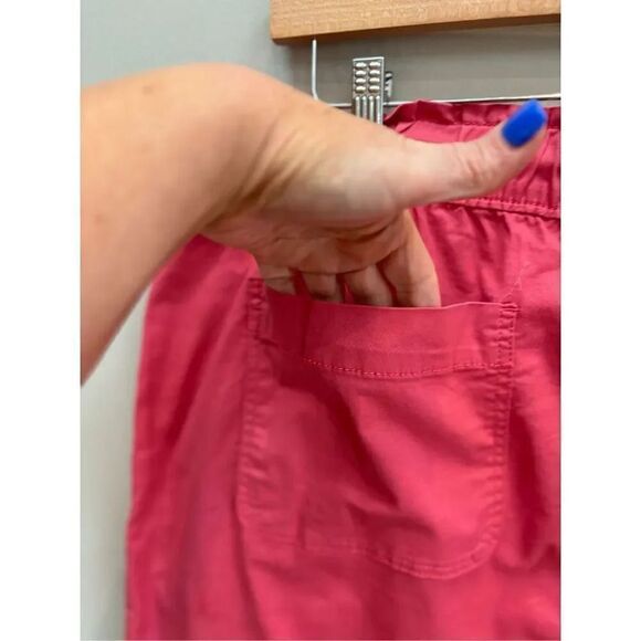 Croft & Barrow NWT PXXL Coral drawstring pull on khaki style mini skirt - Picture 4 of 8